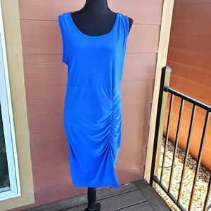 Myth Royal Blue Ruched Bodycon Dress Size XL
